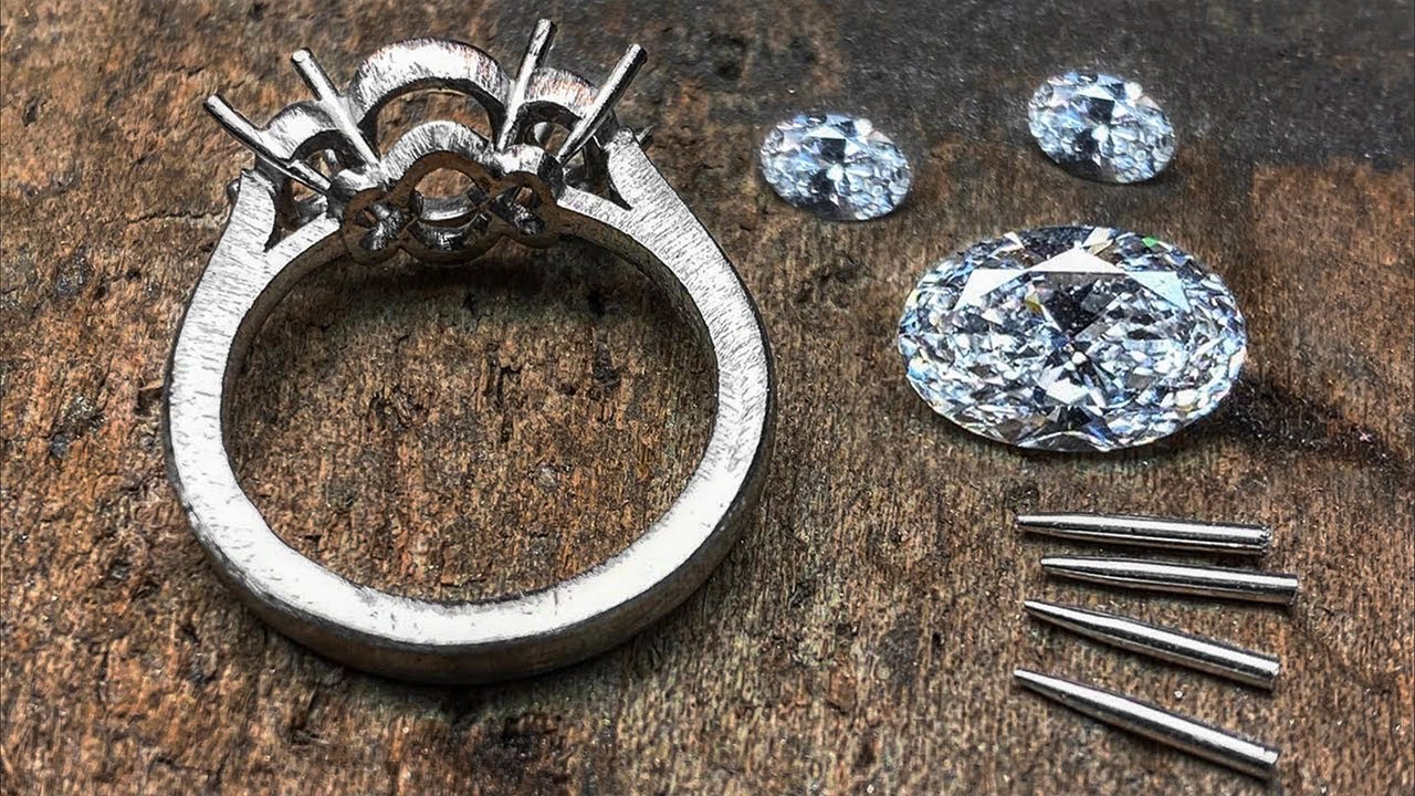anillos de platino y diamantes p